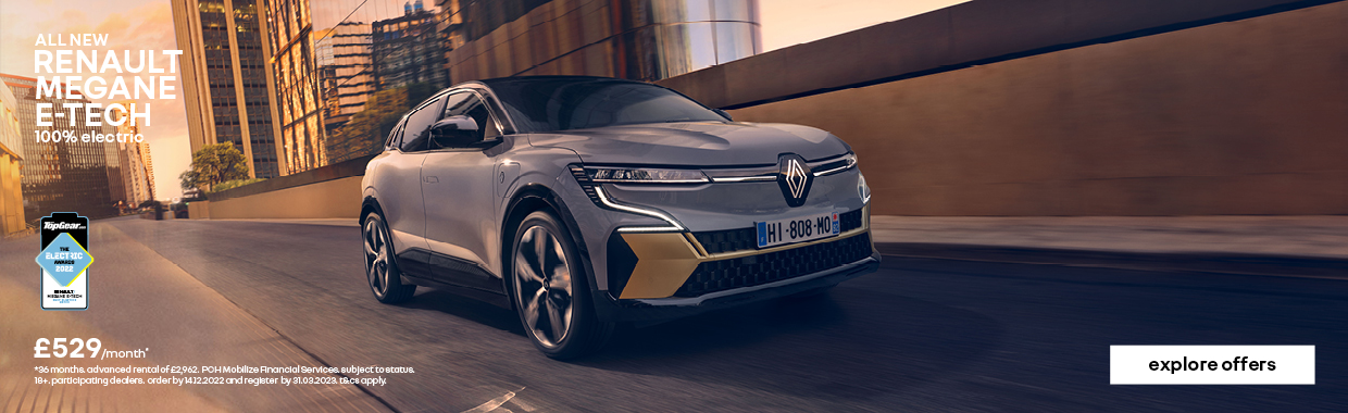 New Renault All New Megane E-Tech 100% electric offer
